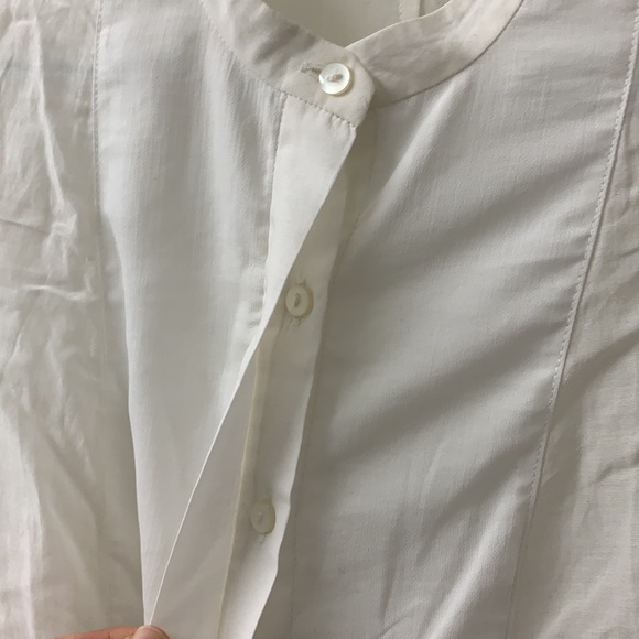White cotton/ silk blouse size: XS - Picture 4 of 10